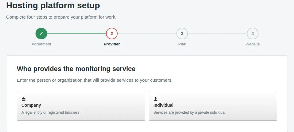 Service provider choice: company or individual